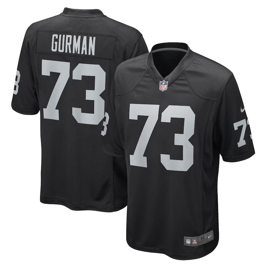 Men Las Vegas Raiders 73 Vitaliy Gurman Nike Black Game Player NFL Jersey